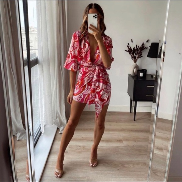 PRINTED MINI DRESS - Picture 3 of 16